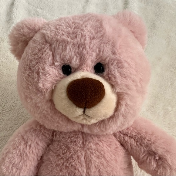 Aurora Pink Hugga Wug Teddy Bear 13” White Soft Plush Toy Stuffed Animal - Picture 2 of 6